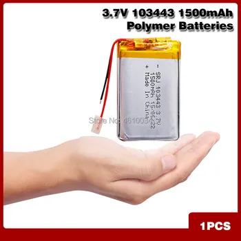 103443 литиево-полимерна акумулаторна батерия от 3.7 На 1500 mah за MP3 MP4, MP5, GPS, камера, слот машина, led светлини, Bluetooth слушалки