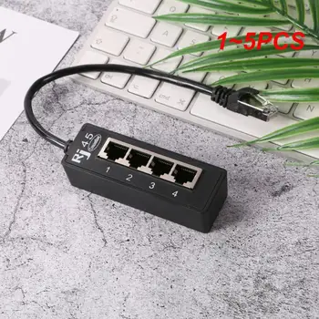 1-5шт 4 В 1 Конектор RJ-45 LAN Мрежа ивица на Ethernet Кабел-адаптер от 1 щепсела до 4 портове LAN за разширяване на мрежата