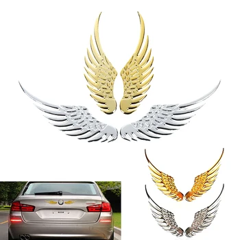 1 Чифт Златни/сребърни 3D Автомобилни Стикери, Аксесоари за автомобили и мотоциклети Модни Метални Етикети за полагане на автомобили