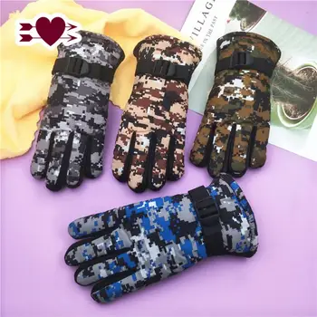 1 чифт ободранных спортни ръкавици, Мультяшные ветроупорен зимни ръкавици с пълно покритие за пръстите За деца, спортни ръкавици с променлива плътност