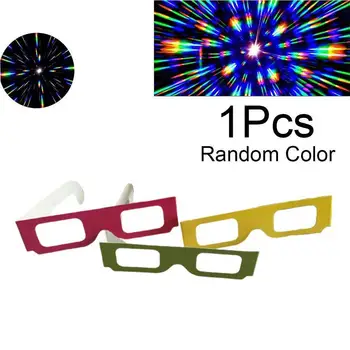 10шт Хартиена рамка, 3D Очила за фойерверките, с Преливащи се цветове очила, слънчеви Очила, Светлинна лампа, мехурчета, Дифракционные очила, Използвани аксесоари за музикални фестивали