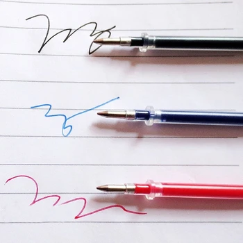 10шт Химикалка писалка с гелевыми мастило 0.38 мм и 0.5 мм за захранване на Черен Син Червен Канцелярский набор от WXTB
