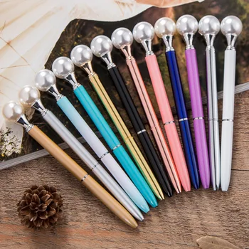 12 цвята висококачествено сребро химикалка с превръщането перли, метална химикалка писалка, бизнес подарък, бяла перлена дръжка, дръжка-скиптъра на кралицата