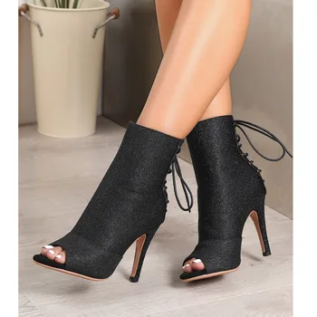 2023 Нови Модни дамски обувки на тънък висок ток, удобни дамски обувки за латино танци, Пикантни обувки на открито на обувки на висок ток, Обувки с голям Размер