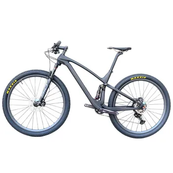 29er от въглеродни влакна планински велосипед с пълно окачване събере под наем Нов FS129 гума Maxxis Вилка RockShox M8100 12S