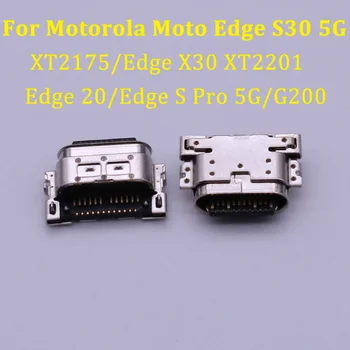 5шт USB Конектор за Зарядно Устройство, Порт за зарядно устройство зарядно устройство За Motorola Moto Edge S30 5G XT2175/Edge X30 XT2201/Edge 20/Edge S Pro 5G/G200