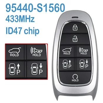 95440-S1560 Auto Smart Remote TQ8-FOB-4F28 FSK 433 Mhz ID47 Чип 6 + 1Б (suv) Интелигентен Авто Ключ и Без ключ за Hyundai Santa Fe от 2021 +