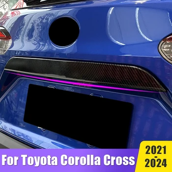 ABS Карбоновая Задна Врата на Багажника на Колата Горния Украса Тампон За Полагане на Молдинга Toyota Corolla Cross XG10 2021 ~ 2024 2022 2023