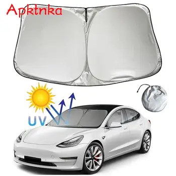 APKTNKA сенника На Предното Стъкло на Автомобила, Козирка На Предното Стъкло, Козирка, Слънцезащитен Крем, UV-Защита За Tesla Model S 3 X, Y, Всички Модели