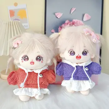 Crochet качулки с пандой ръчно изработени, 3 цвята, модерен памучни блузи за кукли, дрехи за кукли