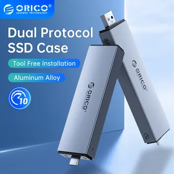 ORICO 2 в 1 USB Type A-C с Двоен Интерфейс M. 2 Корпус SSD С Подкрепата M2 NVMe M Key SATA NGFF M & B Key SSD Твърд Диск с Охлаждащ Жилетка