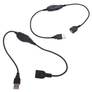 USB-кабела с превключвател за включване/изключване удължител за кабел за линия за захранване на USB, здрав адаптер, led димер 24BB