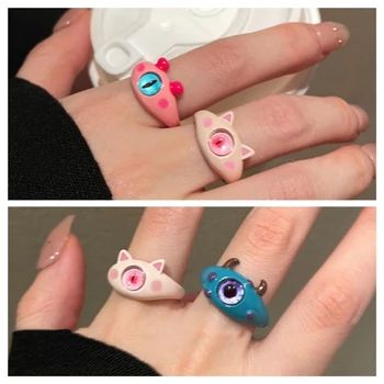 Атрактивни декорации, мультяшные пръстен, пръстен от смола, красиви пръстени за пръстите на материал, смола, мультяшные украса за децата, подрастващите момичета