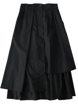 Дамски модни и ежедневни черна дълга пола, дамски дрехи, поли y2k за момичета, Продажба, със счупено код Fq9032627