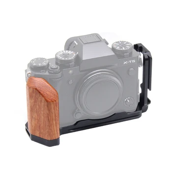 Дървена Регулиране на Вертикальности Быстроразъемной L-Образна Пластина/Скоба-Притежателя на Ръкохватката Студено Башмака за Аксесоари Фотоапарати Fuji Fujifilm X-T5