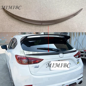 За Mazda 3 Хечбек Истински автомобилен спойлер от въглеродни влакна FRP, задното стъкло, аксесоари за обратно средното крило 2014-2019