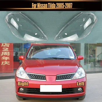 За Nissan Tiida 2005-2007 Делото лампи отпред фарове Корпус фарове Прозрачна Леща Замяна на Оригинална Лампа от плексиглас