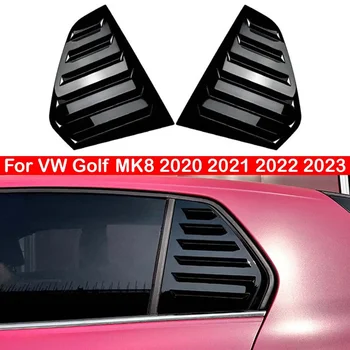 За VW Golf MK8 2020 2021 2022 2023 Кола Щори на Задното Странично Стъкло Щорите Тампон Стикер вентилационна (противовакуумна) канална Лъжичка ABS карбон Черен