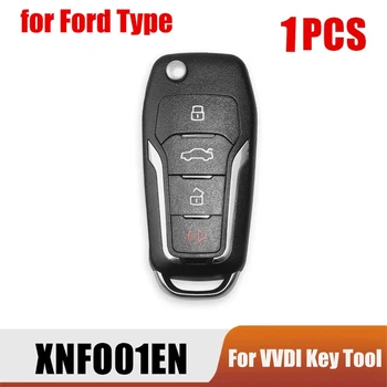 За Xhorse XNFO01EN Универсален безжичен дистанционно ключодържател с 4 бутони за Ford Type за VVDI Ключ Инструмент Част от Аксесоар