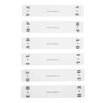 Картичка за сортиране на cd-та с етикети, категории, азбучен указател раздела за съхранение на рафт