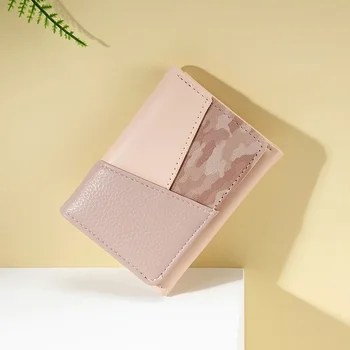 Корейската версия на женски чантата е с къси вложки, Нишевый дизайн, Мултифункционален портфейл, чанта за карти, срастване на чуждестранни поръчки