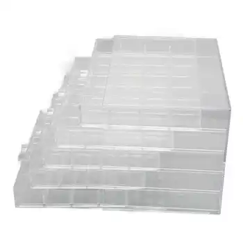 Кутия за бижута 5 слоя кутии за 120 нишки, прозрачен контейнер за бижута, което предотвратява попадането на прах върху мъниста за бродерия