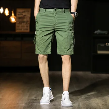 Летни камуфляжные шорти-карго Мъжки ежедневни панталони Мъжки работни панталони Мъжки военни Къси панталони за Голям размер Марка на горно облекло