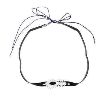 Магазин Bohojewelry Нови модерни и антични мъжки и дамски шапки черен цвят със сребърни листа и аксесоари