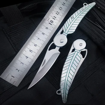 Мини сгъваем нож за мъже с висока твърдост, преносими военни тактически джобни ножове за самозащита на открито за лов