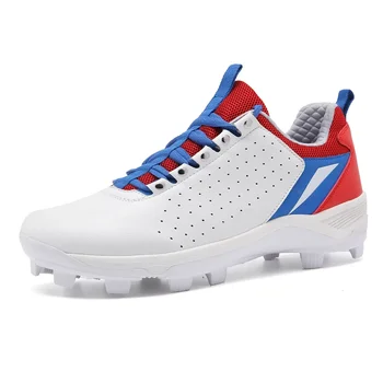 Мъжка бейзболна обувки С дълги шипове, тренировочная обувки за софтбол, нескользящие футболни обувки и маратонки за софтбол с тревни площи, спортни обувки за бейзбол за начинаещи