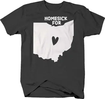 Мъжки t-shirt Носталгия for Ohio love home, роден град, родния сърцето, родно тениска с дълги ръкави