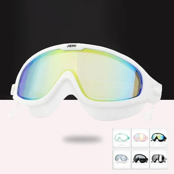 Мъжки, женски, възрастни Оптични очила за плуване HD, защита от замъгляване, виолетови, прозрачни сиви или йонофореза силиконови очила за плуване