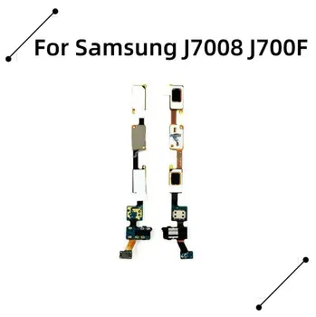 Нов бутон Home Бутон за връщане Сензор аудиоразъема Flex за Samsung J7008 J700F Phone