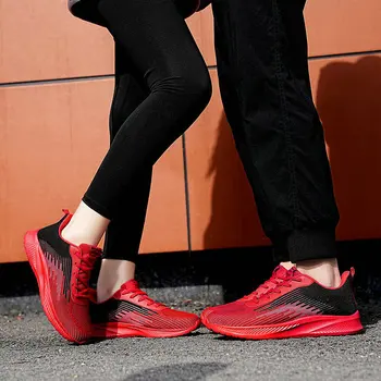 Нови мъжки маратонки, модни ежедневни обувки, лека пешеходната обувки, бял мъжки дамски обувки за двойки, поддръжка