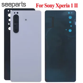 Новост за Sony Xperia 1, II, капак на отделението за батерията, корпус за Sony 1, II, задната част на кутията, резервни части, капачката на отделението за батерията 1 II с обектив