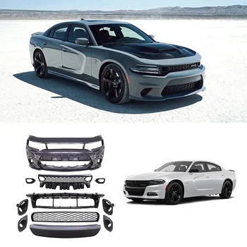 Предна броня в стила на Hellcat Предната и кантиране с дупка за фенер Автомобилна броня за Dodge Charger 2019-2023