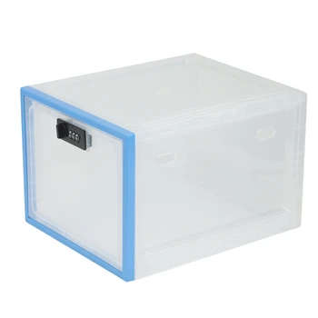 Прозрачна кутия за съхранение на храна в хладилника С катинар парола, Кутия за лекарства, кутия за пароли за мобилен телефон, таблет