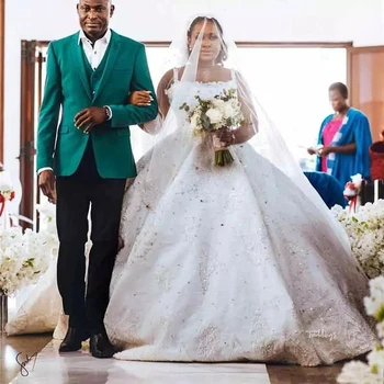 Спагети-бретельки южна африка Бална рокля Сватбена рокля от мъниста Кристал Черна Момиче Плюс Размер Сватбени рокли