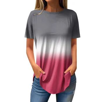 Тениска за жени, есенни ежедневни ризи с къс ръкав, hoody, топ, пуловер, дамски модни блуза 2023 тениска за жени Y2k
