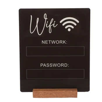 Украса за Баня Знак за Паролата на Wi-Fi за Домашна Акрил за Гости Означения Акаунт и Настолна Поставка