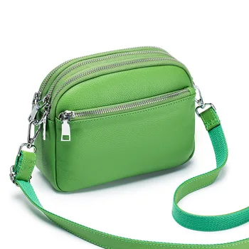 Универсална чанта през рамо от естествена кожа, дамски луксозна дизайнерска чанта през рамо от телешка кожа, чанта-тоут, червило, ключ, калъф за телефон, месинджър